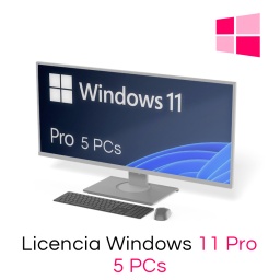 Licencia Windows 11 PRO OEM GLOBAL de por vida para 5 PC