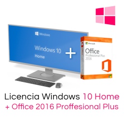 Licencia Windows 10 HOME OEM GLOBAL + Office 2016 PROFFESIONAL PLUS